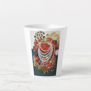 Tasse Latte Crabe Éclectique avec Perles, Maximali