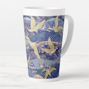Tasse Latte Crane japonaise personnalisée