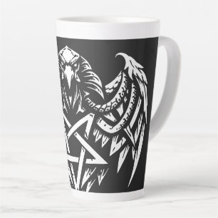 Tasse Latte Crâne Pentagramme Tribal par BurnsInhell