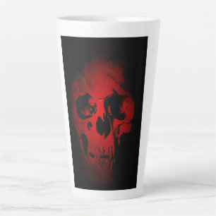 Tasse Latte Crâne rouge Squelette Imaginaire Art métal lourd