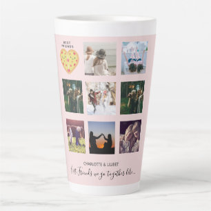 Tasse Latte Créer son propre BFF photo collage de pizza cadeau