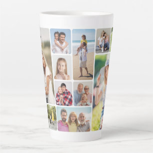 Tasse Latte Créez vos propres angles ronds 12 Photo Collage