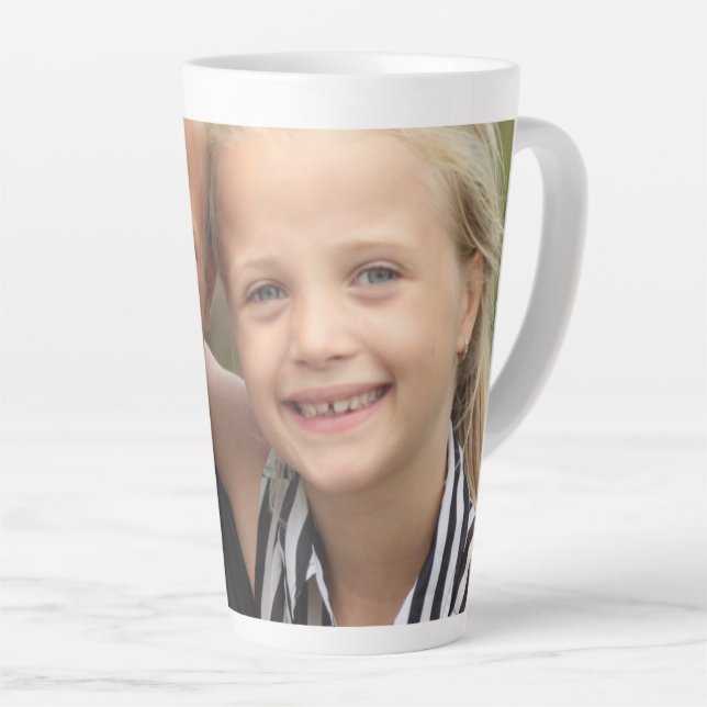 Tasse Latte Créez votre propre boîte de lattes photo (Angle droit)
