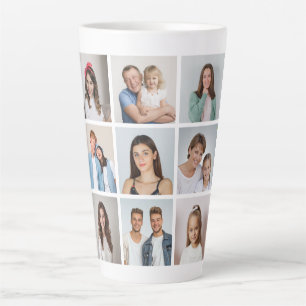 Tasse Latte Créez votre propre collage de 9 photos