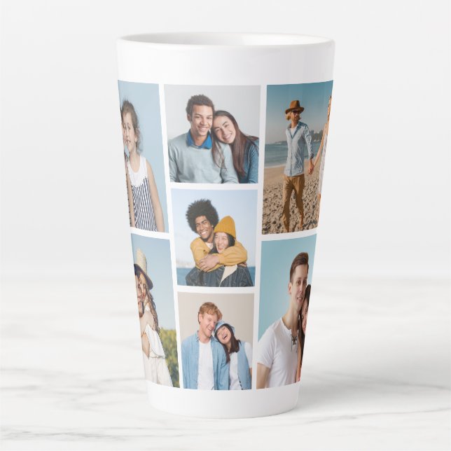 Tasse Latte Créez votre propre collection de 7 photos (Devant)
