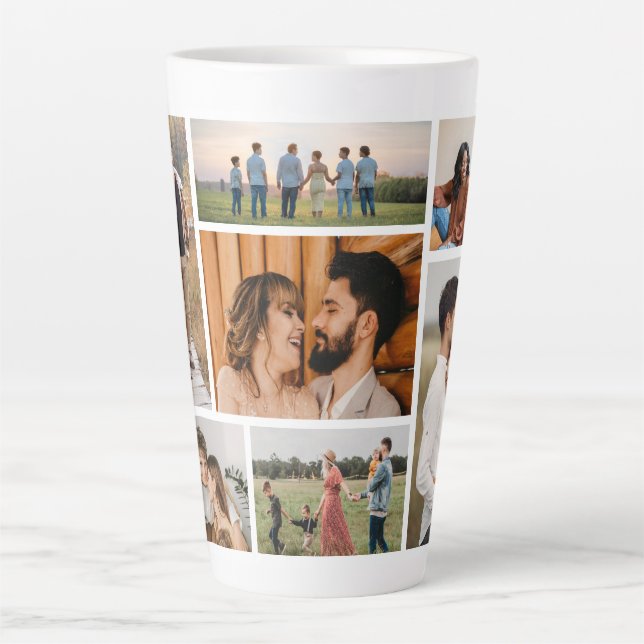 Tasse Latte Créez votre propre collection de 7 photos (Devant)