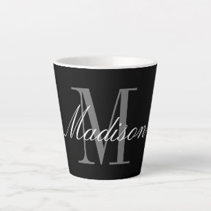 Tasse Latte Créez votre propre nom initial de monogramme