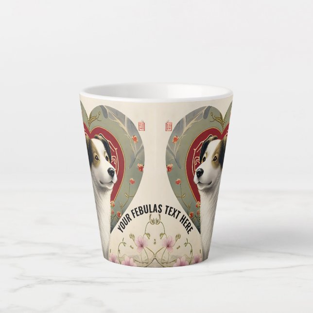 Tasse Latte Créez votre propre texte personnalisé personnalisé (Devant)