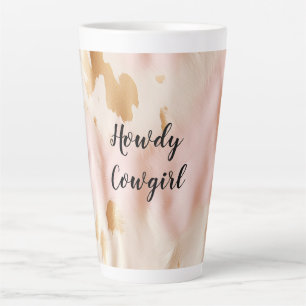 Tasse Latte Crème rose Sud-Ouest Cowgirl Cowhide
