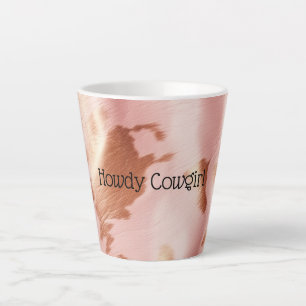 Tasse Latte Crème rose vif Fille Cowhide Brown