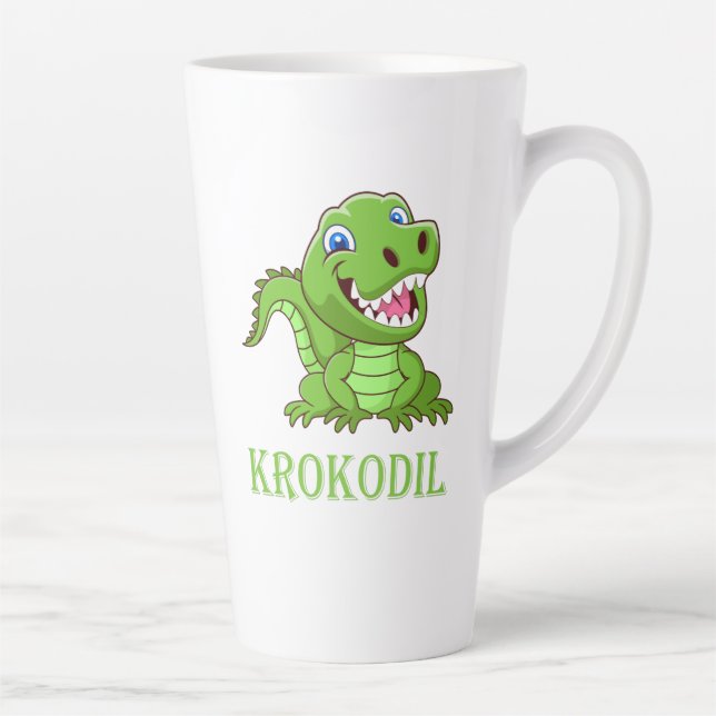 Tasse Latte crocodile vert (Droite)