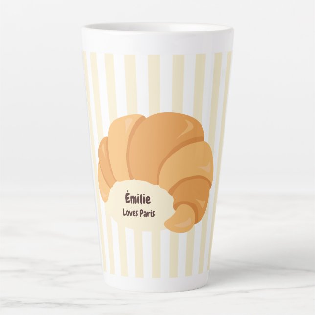 Tasse Latte Croissant jaune (Devant)