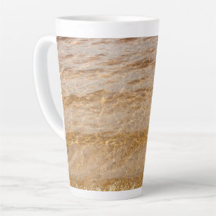 Tasse Latte Crystal Clear Water Sandy Beach Ocean Sea 2021