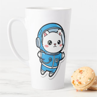 Tasse Latte Cute Astronaut Cat Kawaii