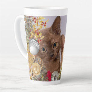 Tasse Latte Cute Christmas Kittens / Vacances Amoureux de les 