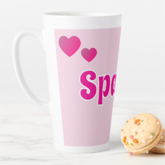 Tasse Latte Cute Customizable Pink Playful Dog Cat Pet 