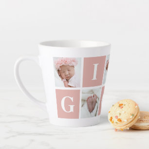 Tasse Latte Cute Gigi Grand-mère 5 Photo Collage