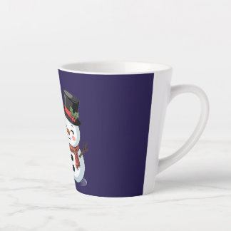 Tasse Latte Cute Holiday Reindeer & Snowman
