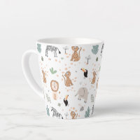 Cute Jungle Rainforest Animaux Motif