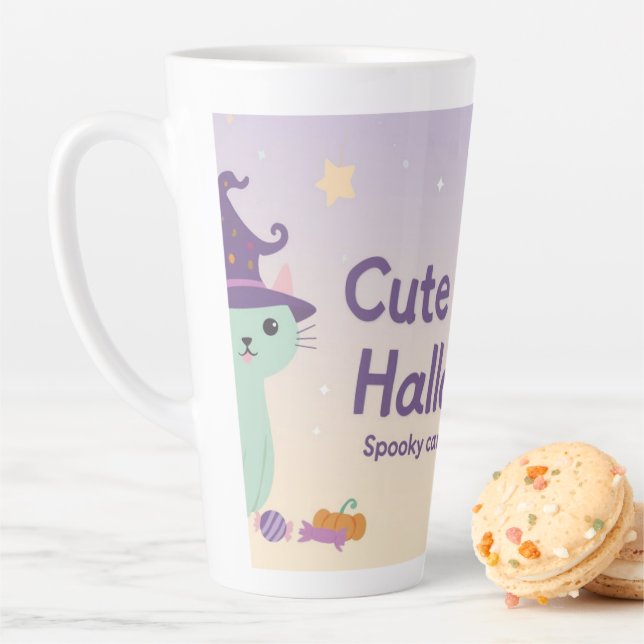 Tasse Latte 🧡 ✨ “Cute & Kind Halloween” Collection 🎃🌿 (En situation)
