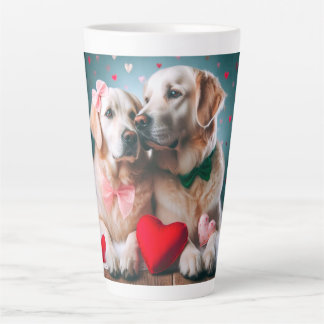 Tasse Latte Cute labrador couple valentine's day