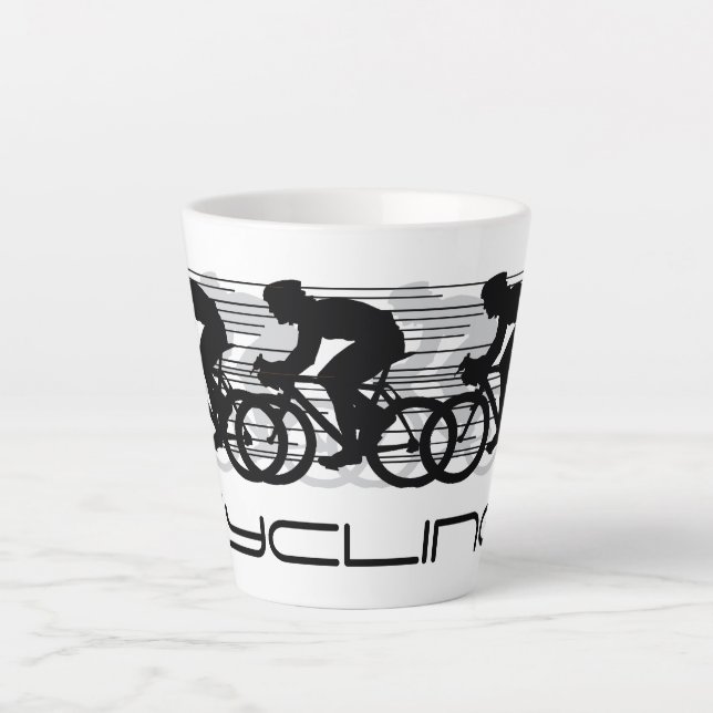 Tasse Latte Cyclisme Bicycling Design Latte Cup (Devant)