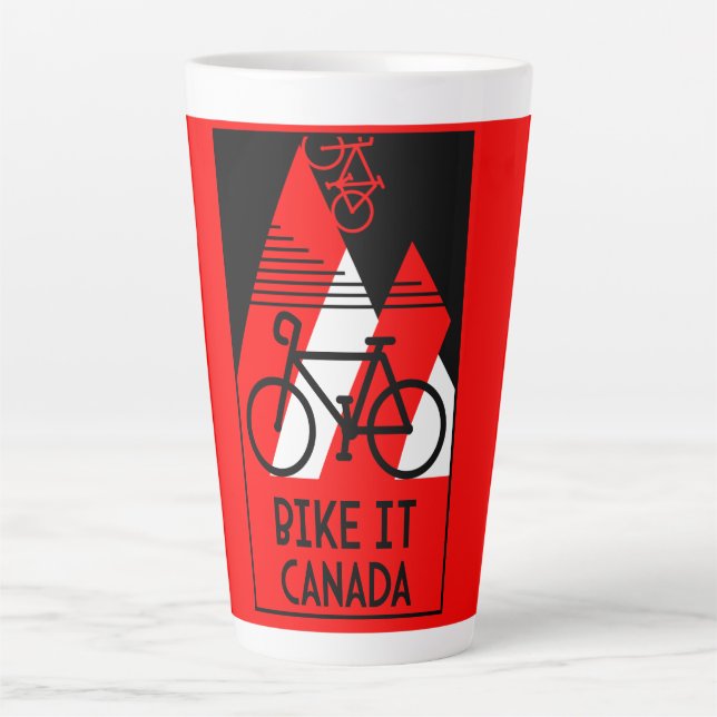 Tasse Latte Cyclisme Canada (Devant)