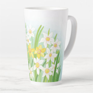 Tasse Latte Daffodiques de printemps 