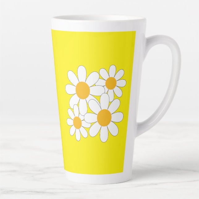 Tasse Latte Daisy Lumineuse et Audacieuse (Droite)