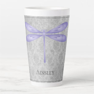 Tasse Latte Damas de libellule violette