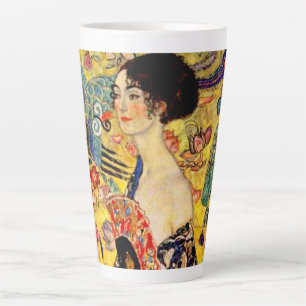 Tasse Latte Dame Gustav Klimt avec ventilateur