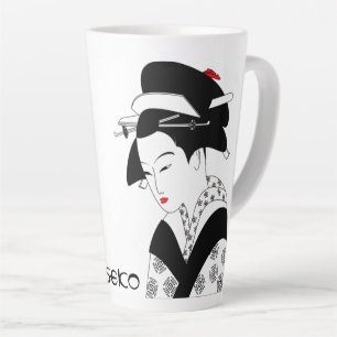 Tasse Latte Dame japonaise modifiable