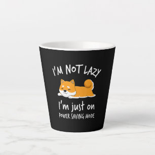 Tasse Latte Dans le Just In Lazy Mode   Shiba Dog