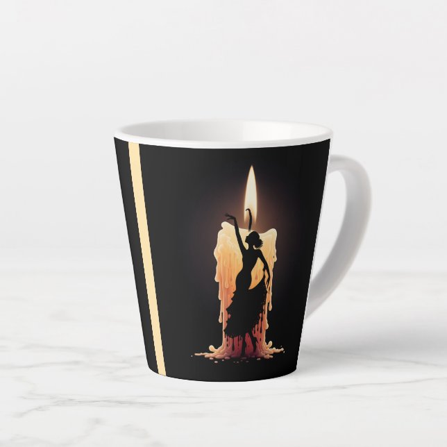 Tasse Latte Danseuse de flamenco (Angle droit)