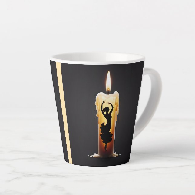 Tasse Latte Danseuse de flamenco (Angle droit)