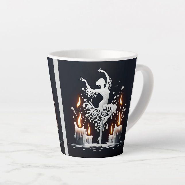 Tasse Latte Danseuse de flamenco (Angle droit)