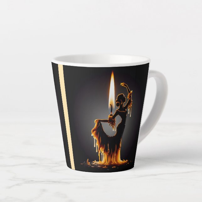 Tasse Latte Danseuse de flamenco (Angle droit)