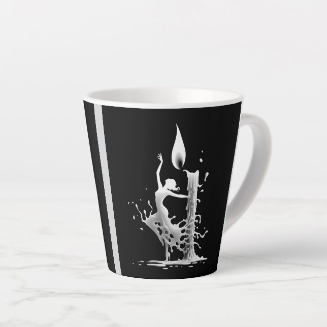Tasse Latte Danseuse de flamenco (Angle droit)