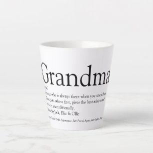 Tasse Latte Définition de grand-mère, grand-mère et meilleure