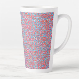 Tasse Latte Délicat, répétitif, rose clair et bleu clair
