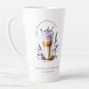 Tasse Latte Dernier anniversaire du café Personnalisé