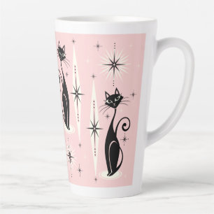Tasse Latte Des chats atomiques rétro-rétro du milieu du si