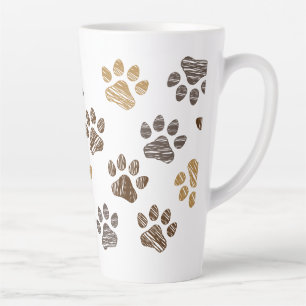 Tasse Latte Des chiens, des chiennes de chat. Chien, chaton.