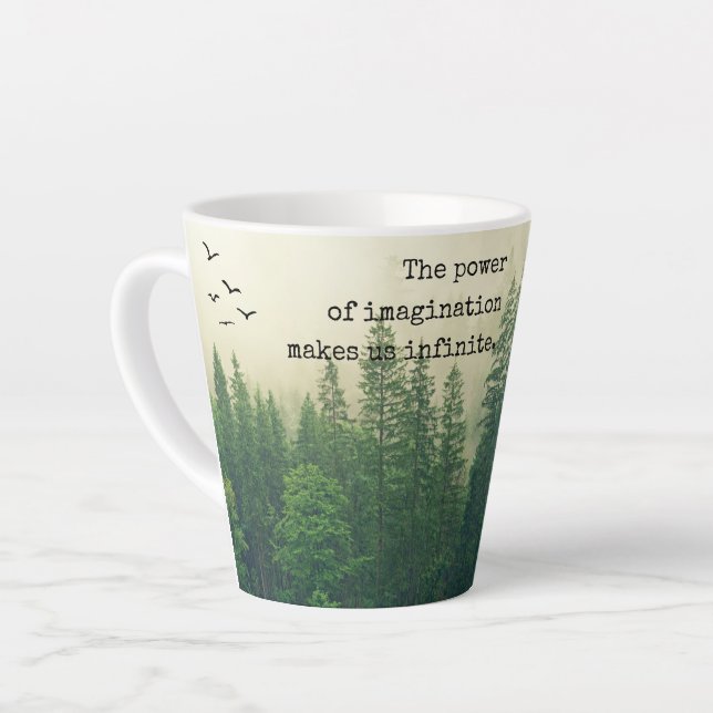 Tasse Latte Des mots inspirés et motivationnels de John Muir (Angle gauche)