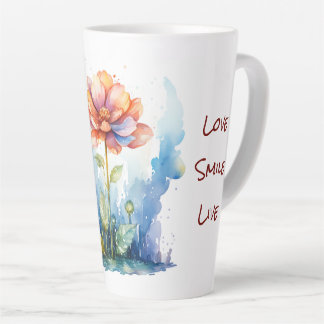 Tasse Latte Design aquarelle