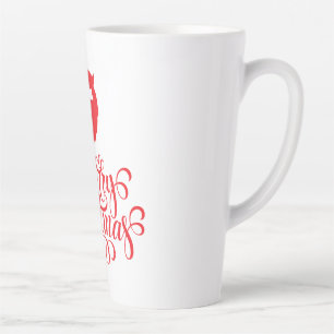 Tasse Latte Design de Noël Barbe Père Noël