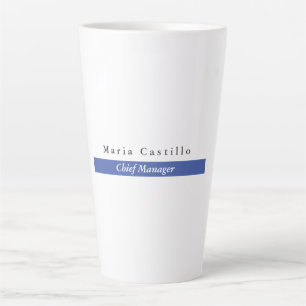Tasse Latte Design minimaliste bleu clair élégant