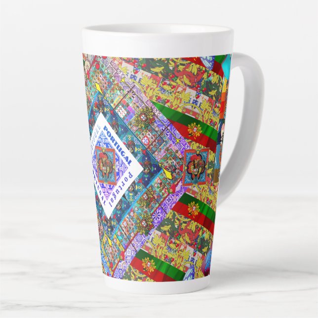 Tasse Latte Design portugais Fleece Blanket (Angle droit)