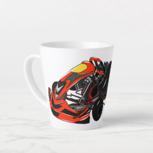 Tasse Latte dessin animé de Kart racing