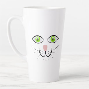 Tasse Latte Dessin animé visage drôle de chat-29034